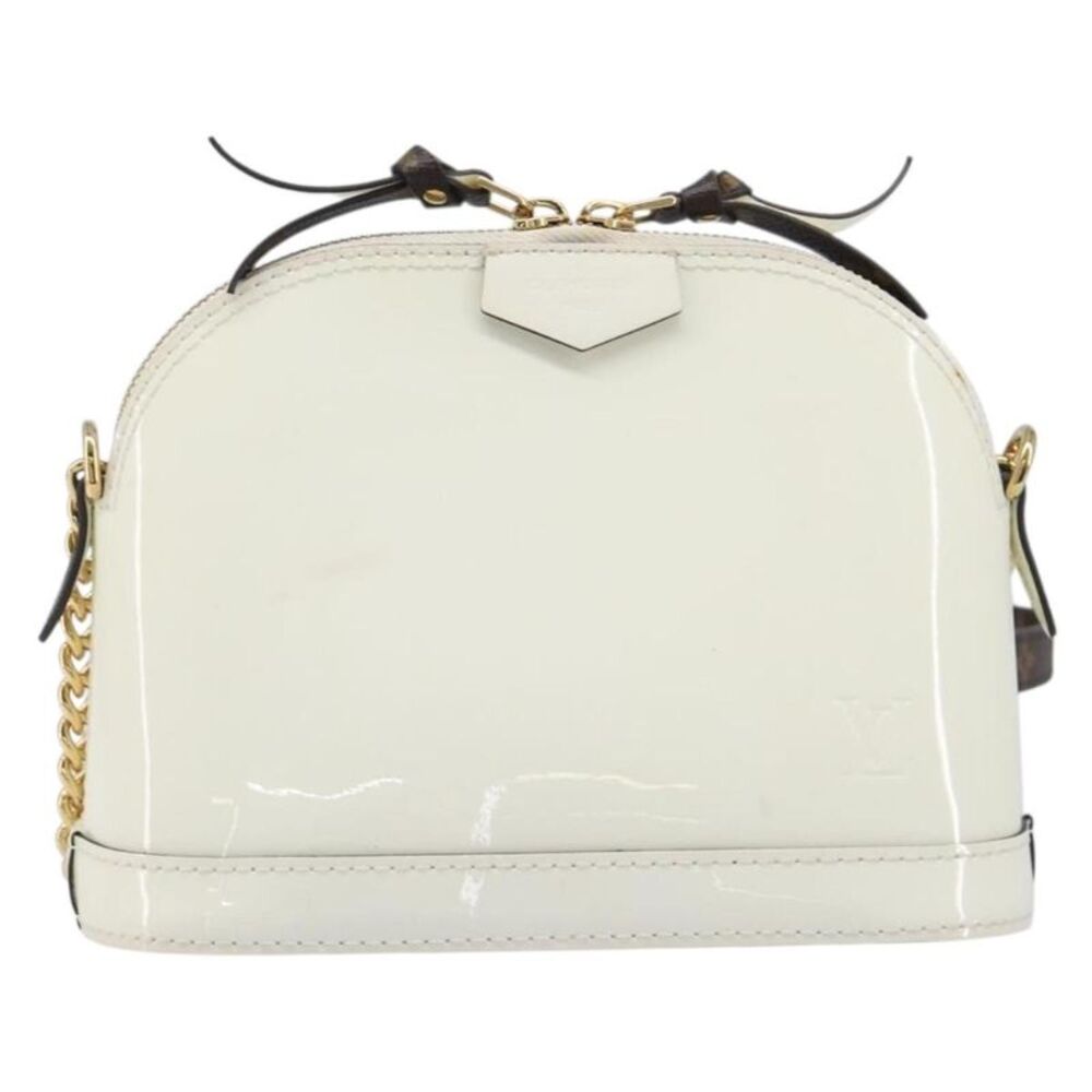 Louis Vuitton Alma Chain Vernis With Monogram Canvas White Patent_Leather